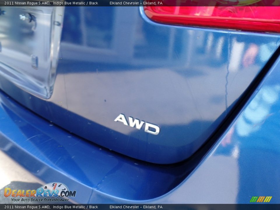 2011 Nissan Rogue S AWD Indigo Blue Metallic / Black Photo #11