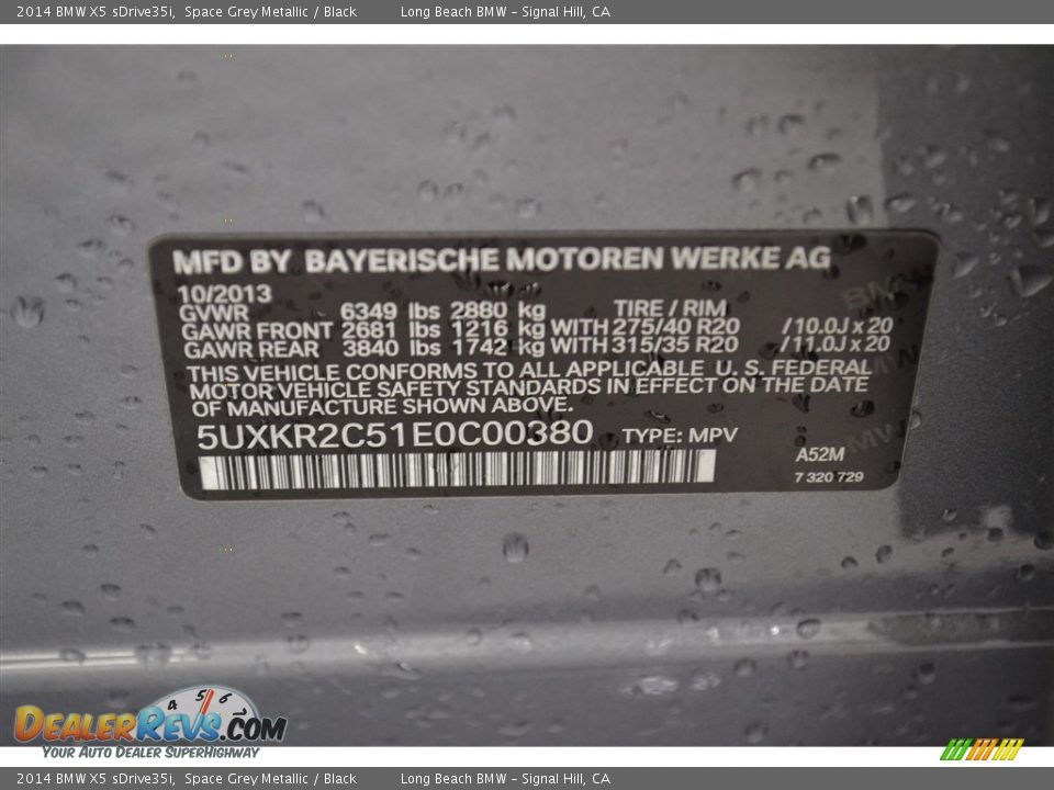 2014 BMW X5 sDrive35i Space Grey Metallic / Black Photo #30