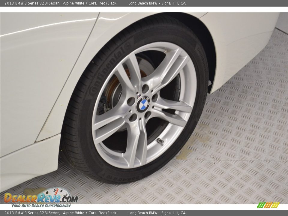 2013 BMW 3 Series 328i Sedan Alpine White / Coral Red/Black Photo #9