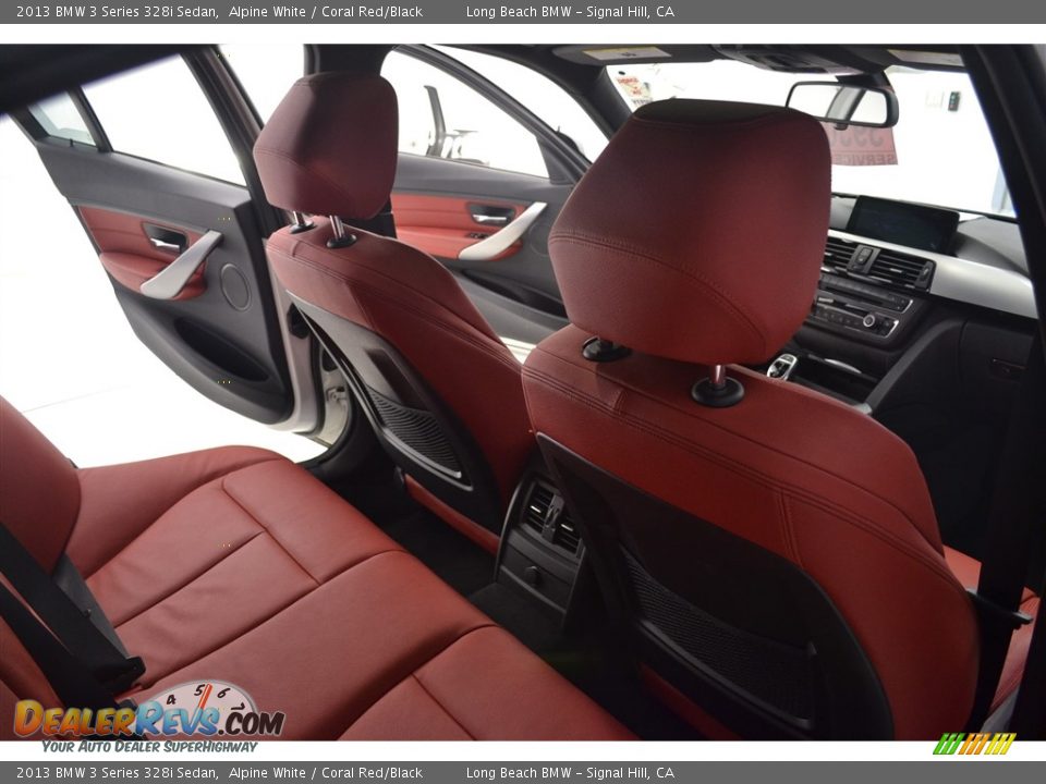 2013 BMW 3 Series 328i Sedan Alpine White / Coral Red/Black Photo #18