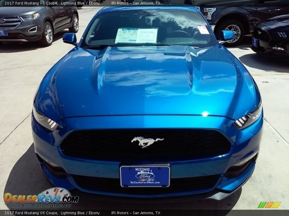 2017 Ford Mustang V6 Coupe Lightning Blue / Ebony Photo #6