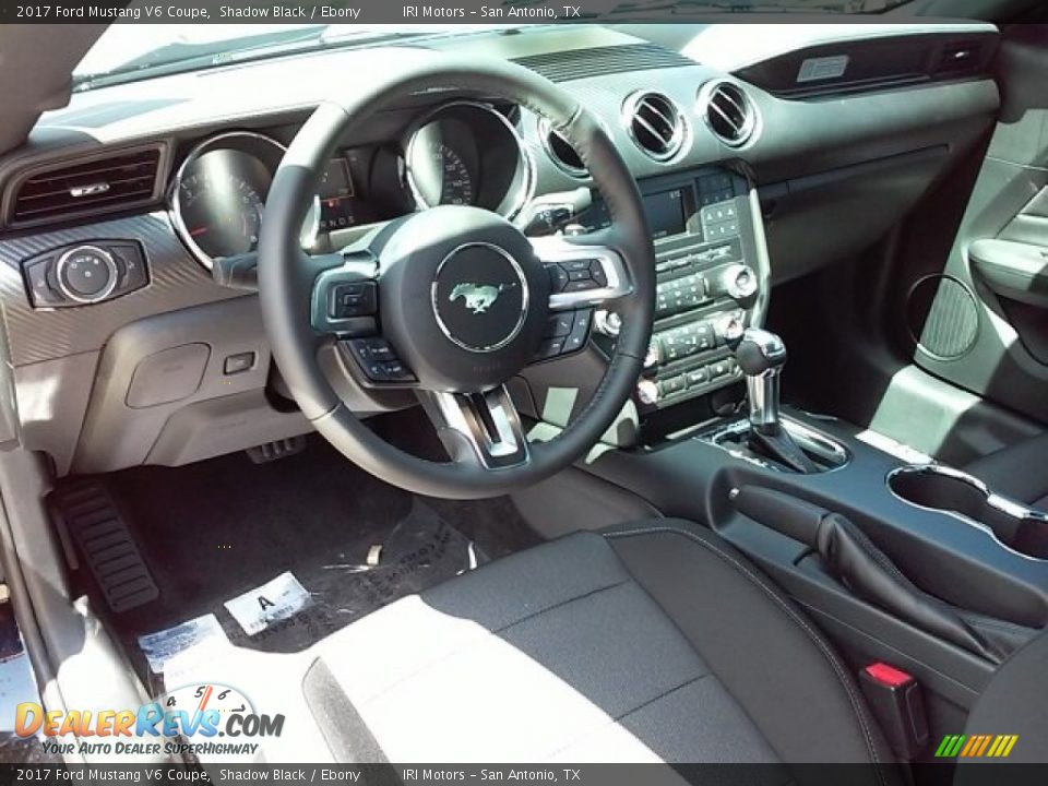 Ebony Interior - 2017 Ford Mustang V6 Coupe Photo #19