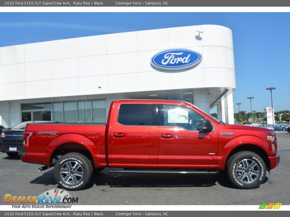 2016 Ford F150 XLT SuperCrew 4x4 Ruby Red / Black Photo #2