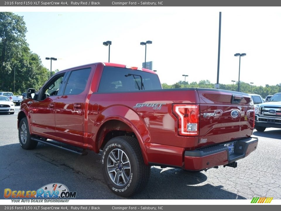 2016 Ford F150 XLT SuperCrew 4x4 Ruby Red / Black Photo #25