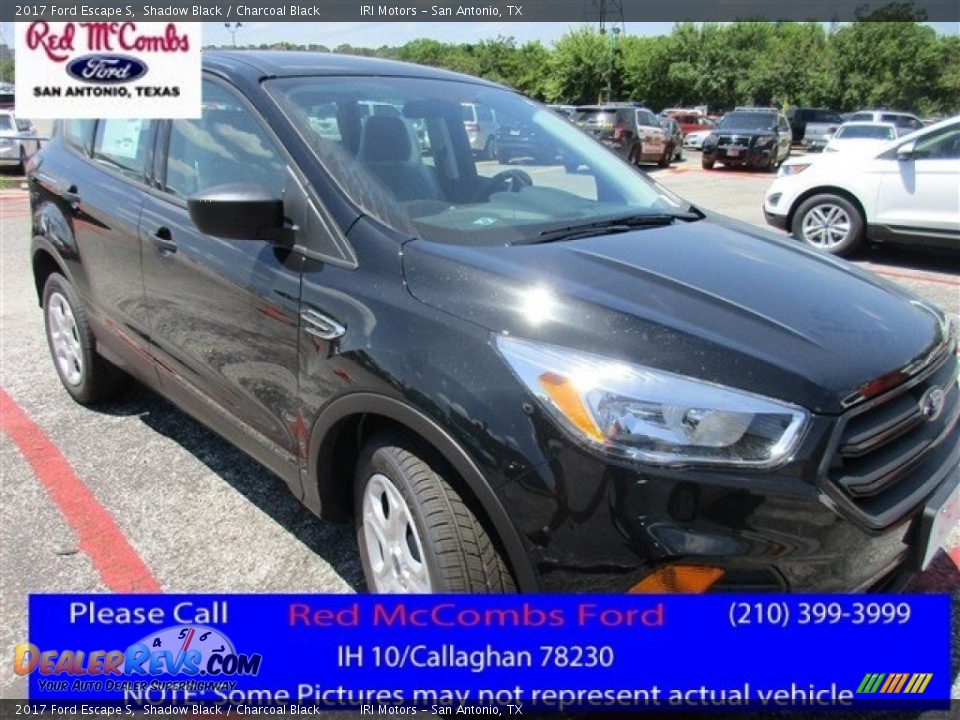 2017 Ford Escape S Shadow Black / Charcoal Black Photo #1