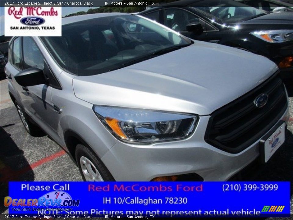 2017 Ford Escape S Ingot Silver / Charcoal Black Photo #1