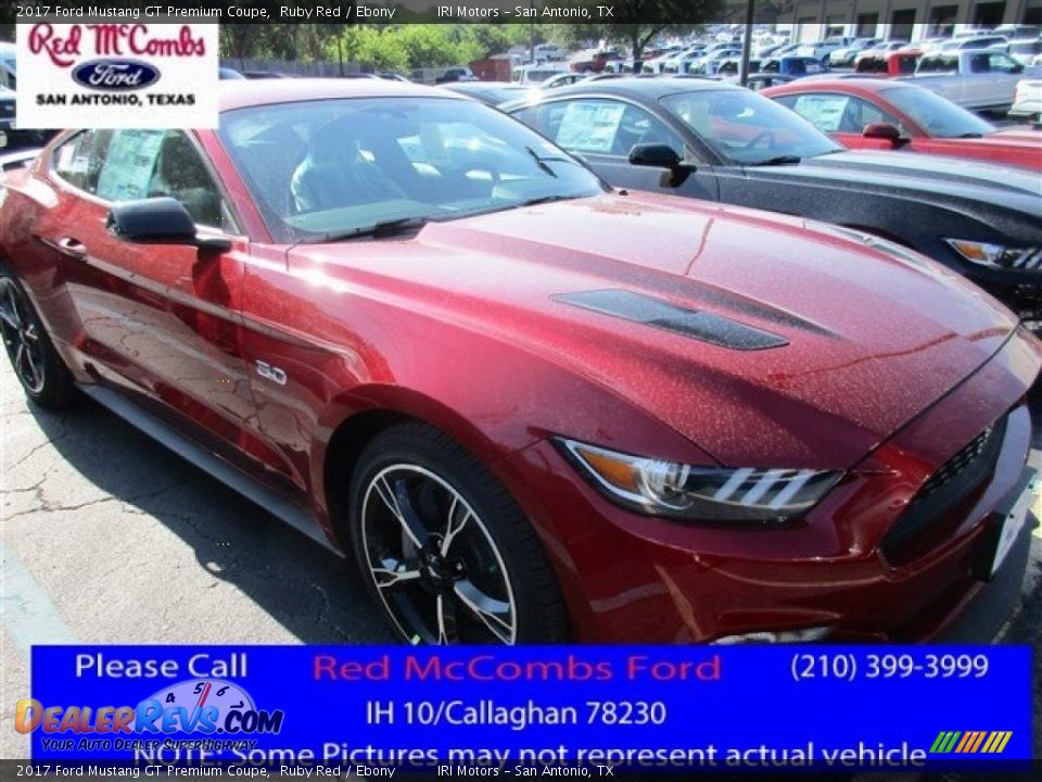 2017 Ford Mustang GT Premium Coupe Ruby Red / Ebony Photo #1