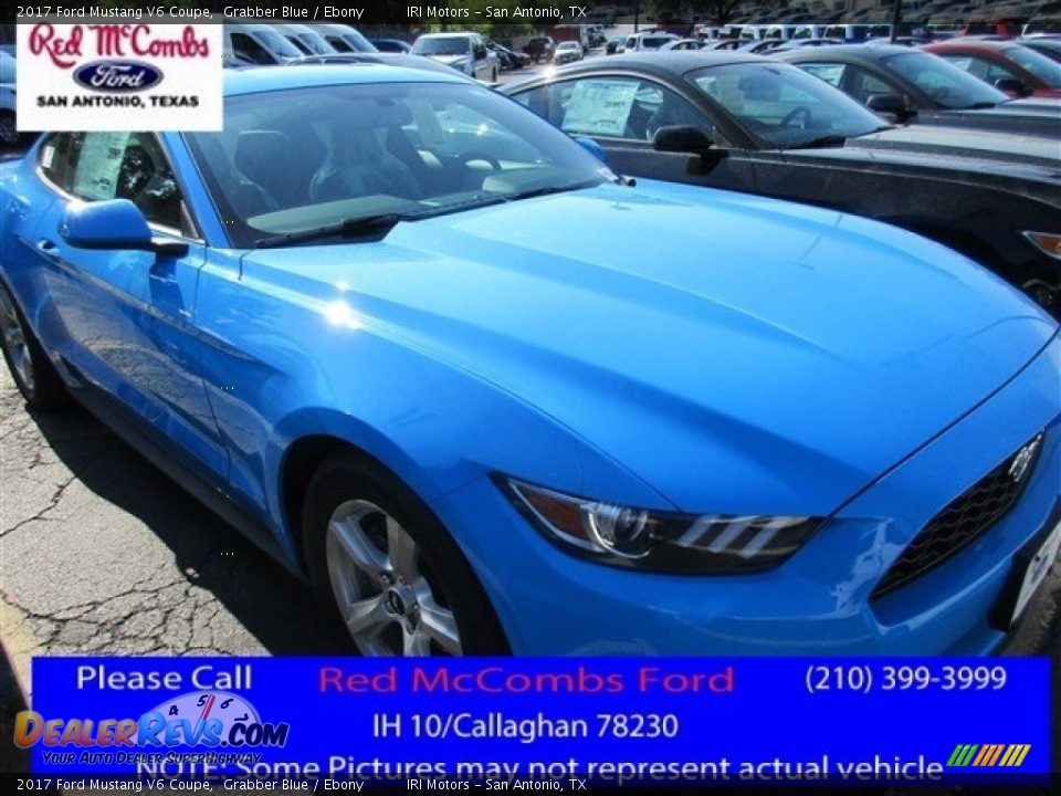 2017 Ford Mustang V6 Coupe Grabber Blue / Ebony Photo #1