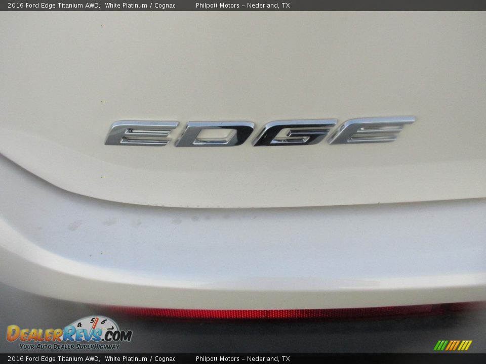 2016 Ford Edge Titanium AWD White Platinum / Cognac Photo #13
