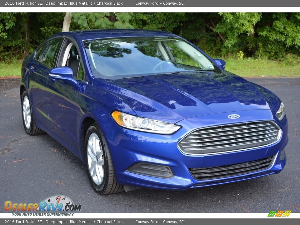 2016 Ford Fusion SE Deep Impact Blue Metallic / Charcoal Black Photo #1