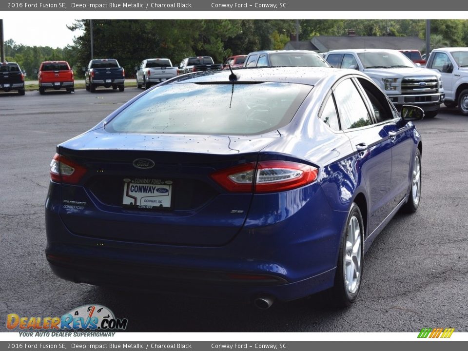 2016 Ford Fusion SE Deep Impact Blue Metallic / Charcoal Black Photo #3