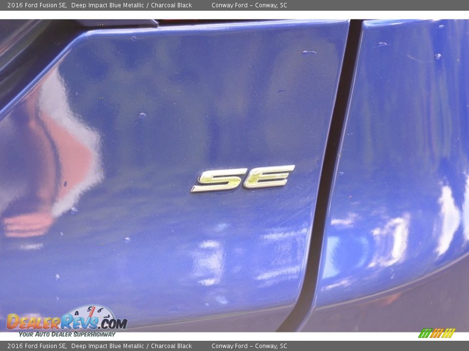 2016 Ford Fusion SE Deep Impact Blue Metallic / Charcoal Black Photo #5