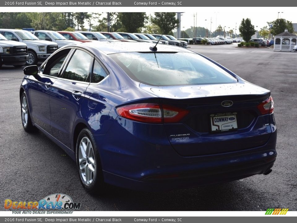 2016 Ford Fusion SE Deep Impact Blue Metallic / Charcoal Black Photo #6