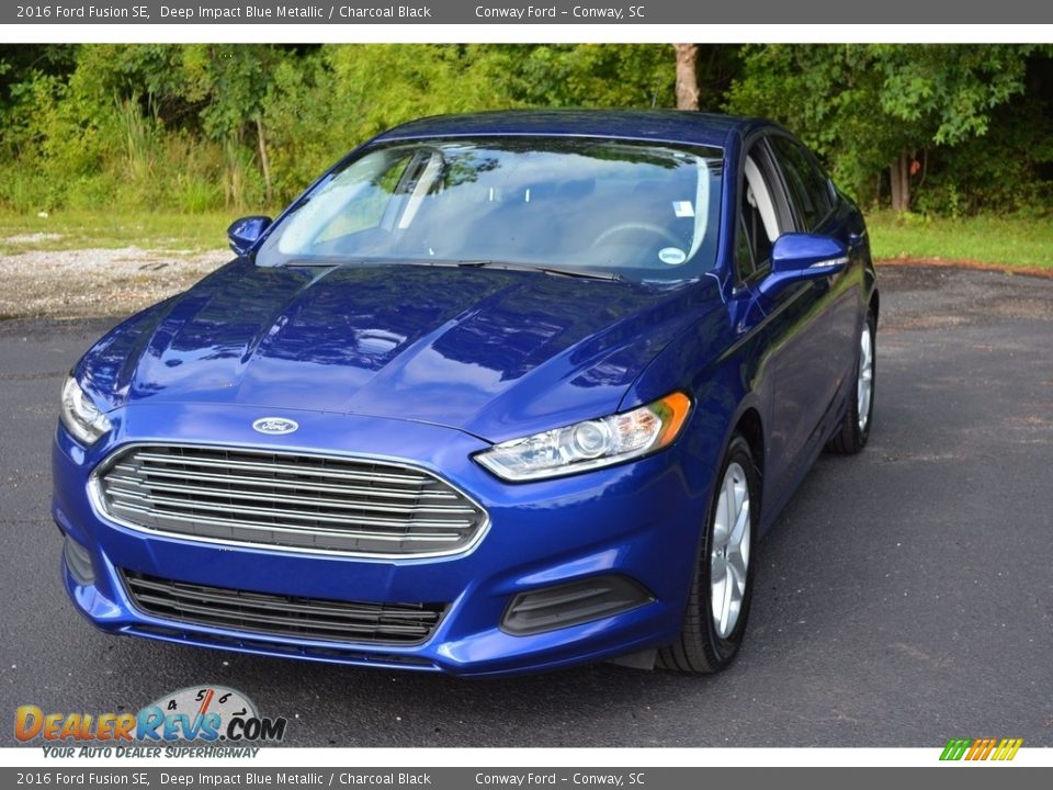 2016 Ford Fusion SE Deep Impact Blue Metallic / Charcoal Black Photo #8