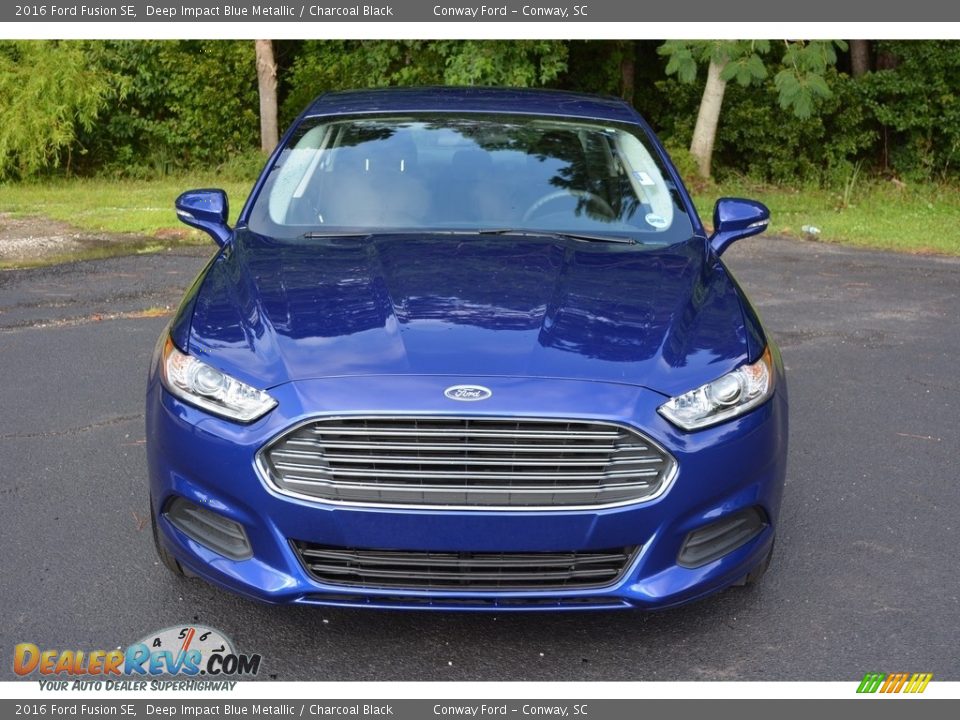 2016 Ford Fusion SE Deep Impact Blue Metallic / Charcoal Black Photo #9