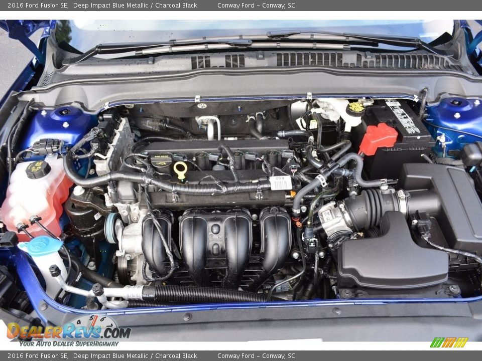 2016 Ford Fusion SE Deep Impact Blue Metallic / Charcoal Black Photo #15