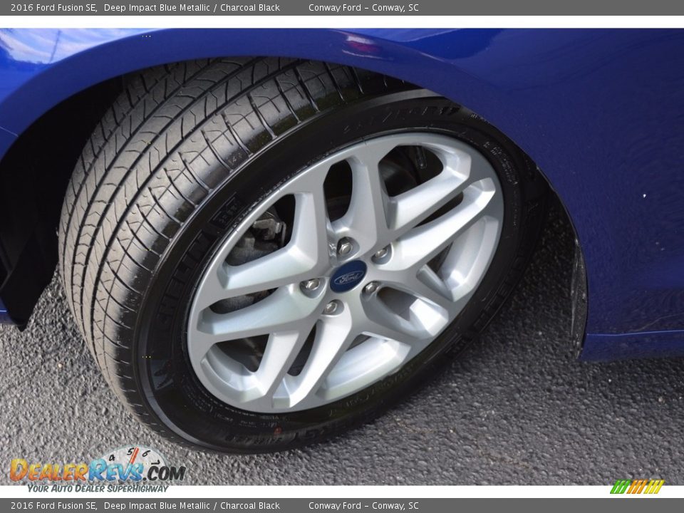 2016 Ford Fusion SE Deep Impact Blue Metallic / Charcoal Black Photo #16
