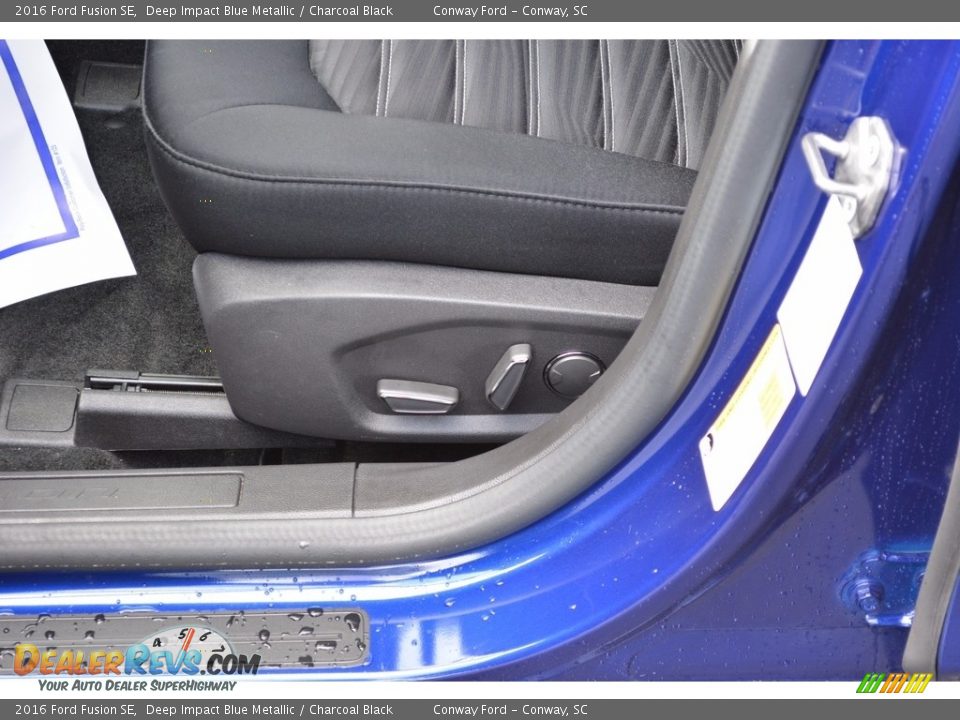 2016 Ford Fusion SE Deep Impact Blue Metallic / Charcoal Black Photo #21