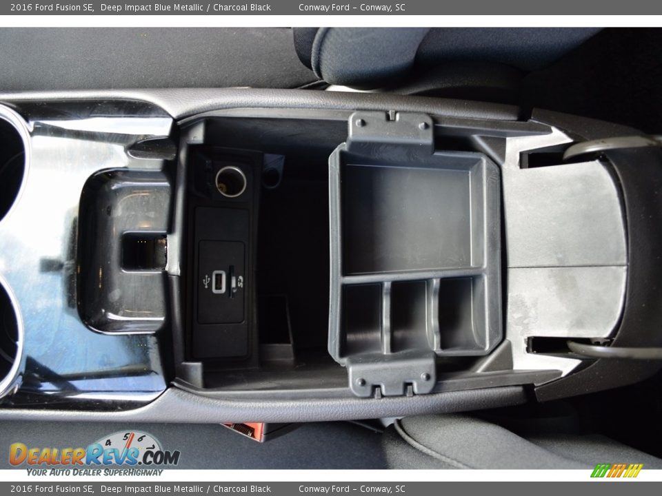 2016 Ford Fusion SE Deep Impact Blue Metallic / Charcoal Black Photo #32