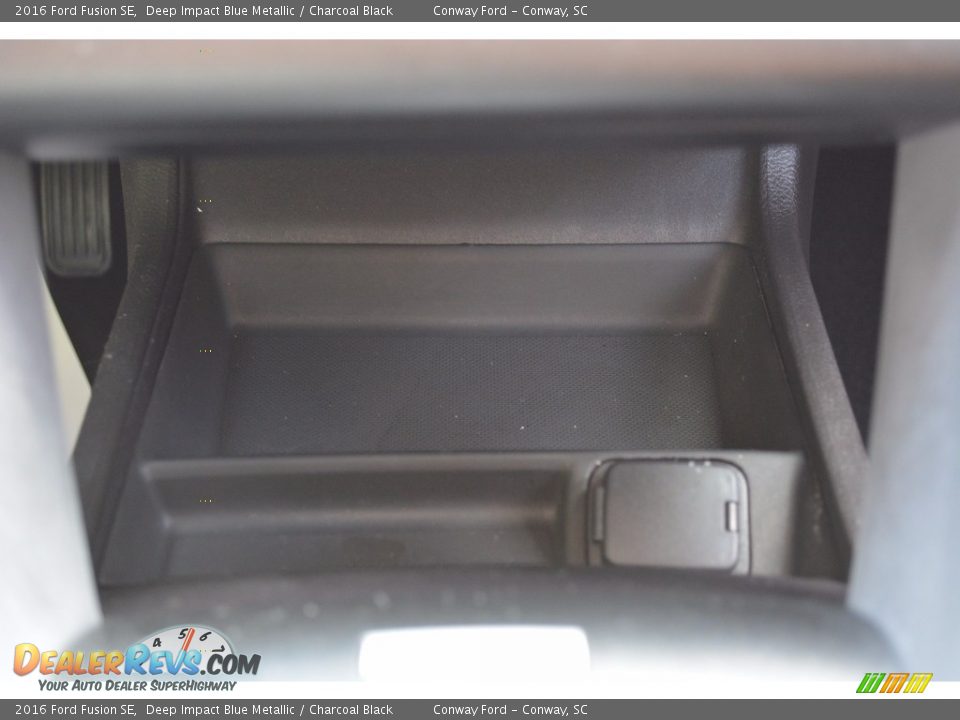 2016 Ford Fusion SE Deep Impact Blue Metallic / Charcoal Black Photo #35