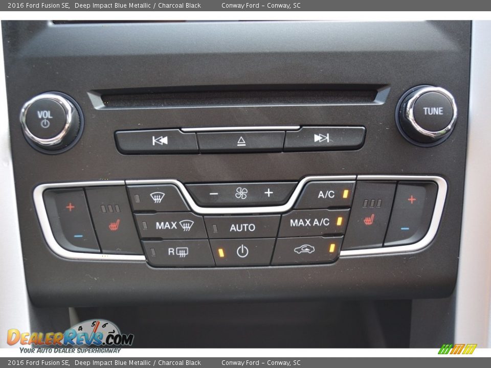 2016 Ford Fusion SE Deep Impact Blue Metallic / Charcoal Black Photo #36