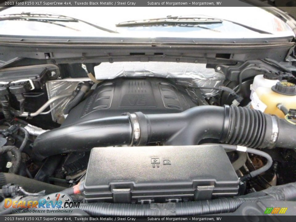 2013 Ford F150 XLT SuperCrew 4x4 Tuxedo Black Metallic / Steel Gray Photo #17