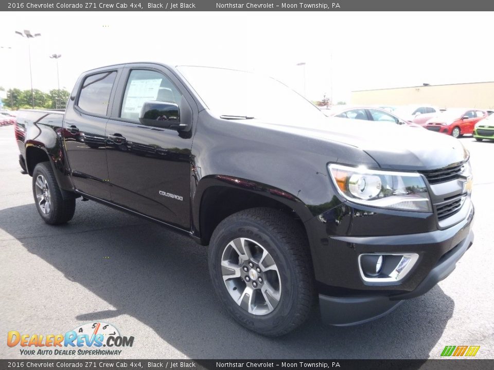 2016 Chevrolet Colorado Z71 Crew Cab 4x4 Black / Jet Black Photo #3