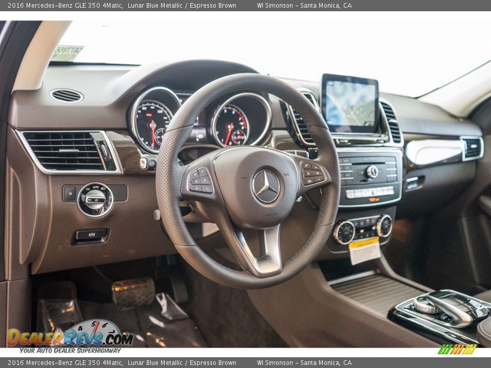 2016 Mercedes-Benz GLE 350 4Matic Lunar Blue Metallic / Espresso Brown Photo #5