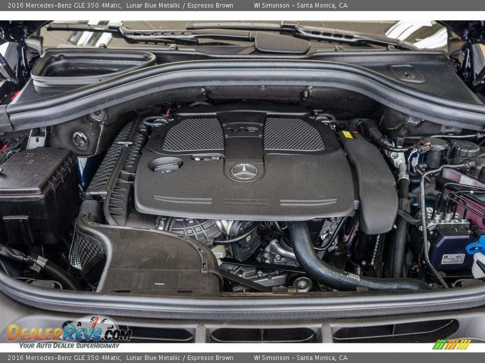 2016 Mercedes-Benz GLE 350 4Matic Lunar Blue Metallic / Espresso Brown Photo #9
