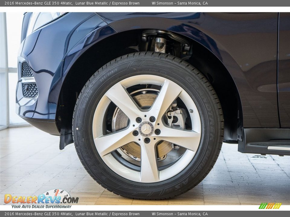 2016 Mercedes-Benz GLE 350 4Matic Lunar Blue Metallic / Espresso Brown Photo #10