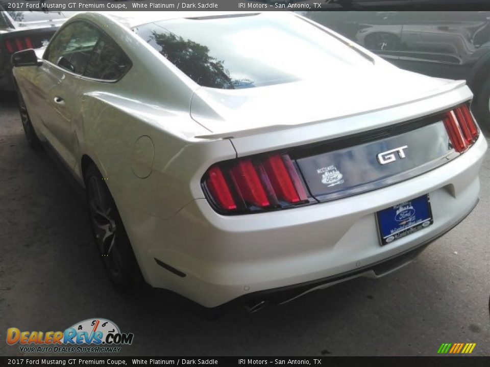 2017 Ford Mustang GT Premium Coupe White Platinum / Dark Saddle Photo #8