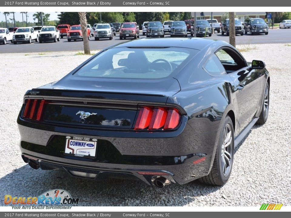 2017 Ford Mustang Ecoboost Coupe Shadow Black / Ebony Photo #3