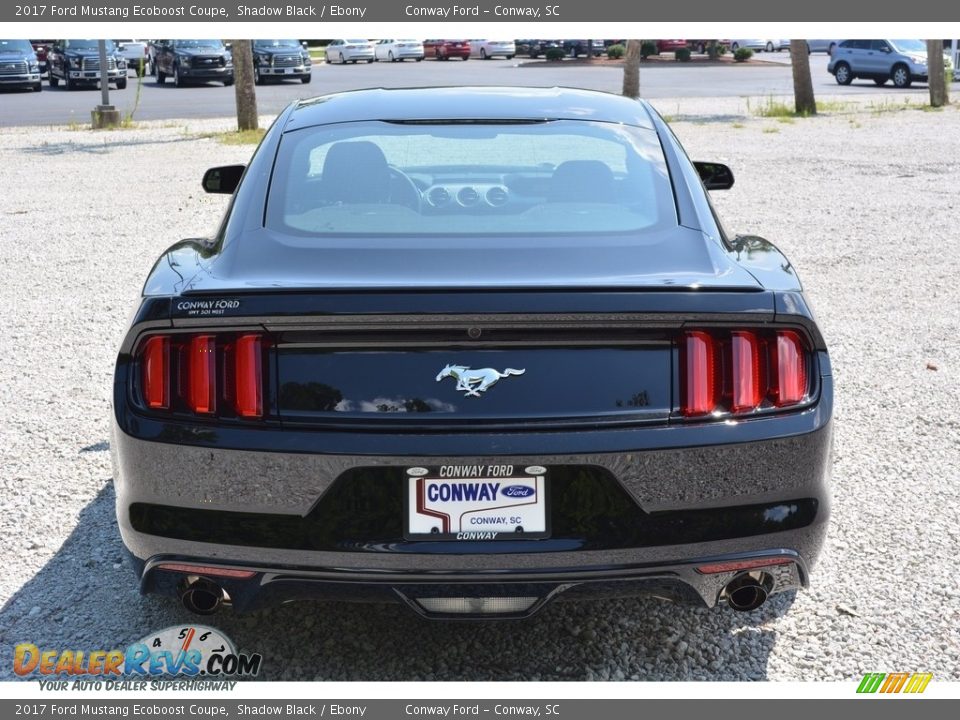 2017 Ford Mustang Ecoboost Coupe Shadow Black / Ebony Photo #4