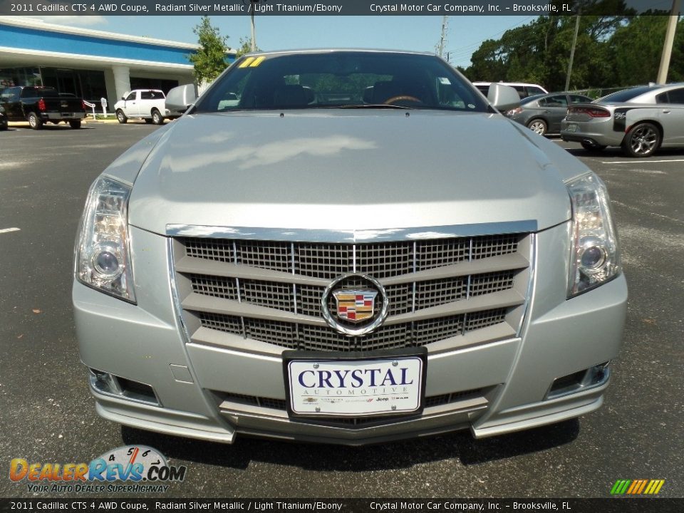 2011 Cadillac CTS 4 AWD Coupe Radiant Silver Metallic / Light Titanium/Ebony Photo #13