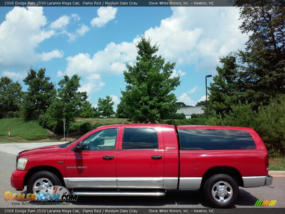 2006 Dodge Ram 1500 Laramie Mega Cab Flame Red / Medium Slate Gray Photo #1