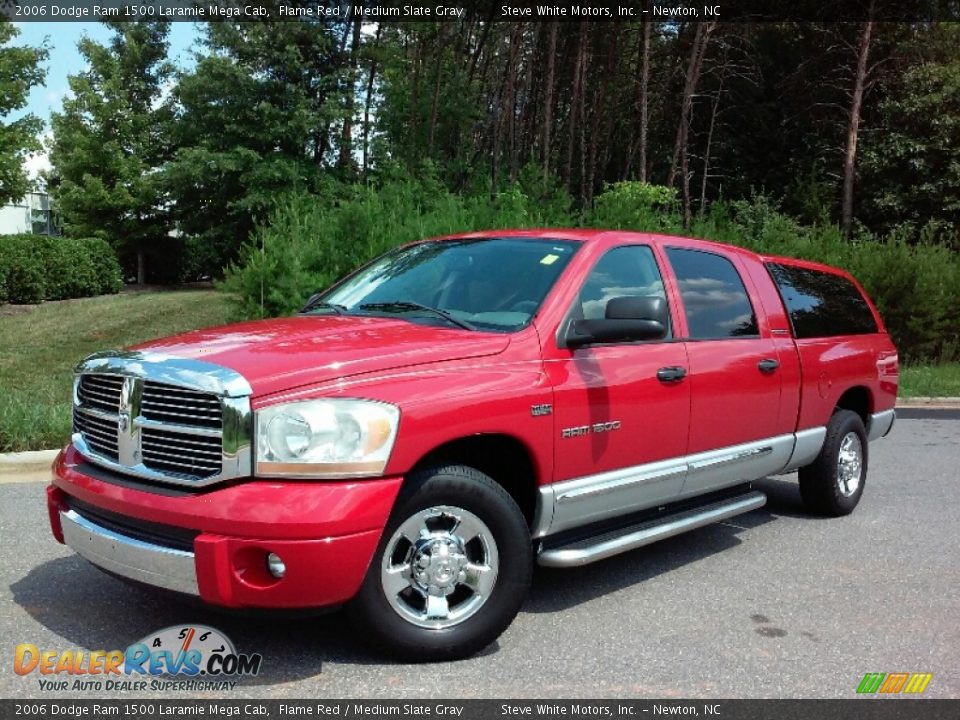 2006 Dodge Ram 1500 Laramie Mega Cab Flame Red / Medium Slate Gray Photo #2