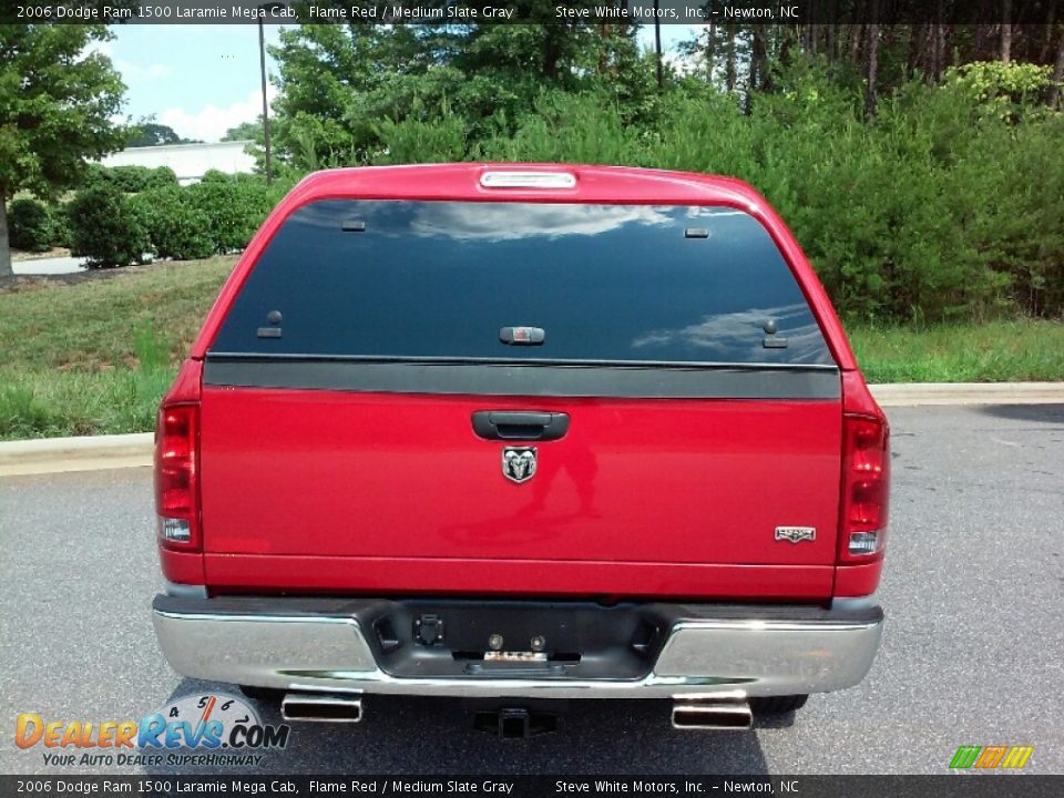 2006 Dodge Ram 1500 Laramie Mega Cab Flame Red / Medium Slate Gray Photo #6