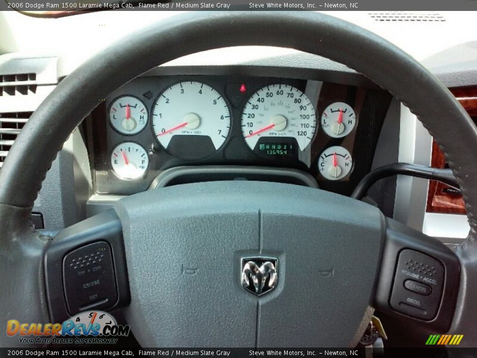 2006 Dodge Ram 1500 Laramie Mega Cab Flame Red / Medium Slate Gray Photo #14