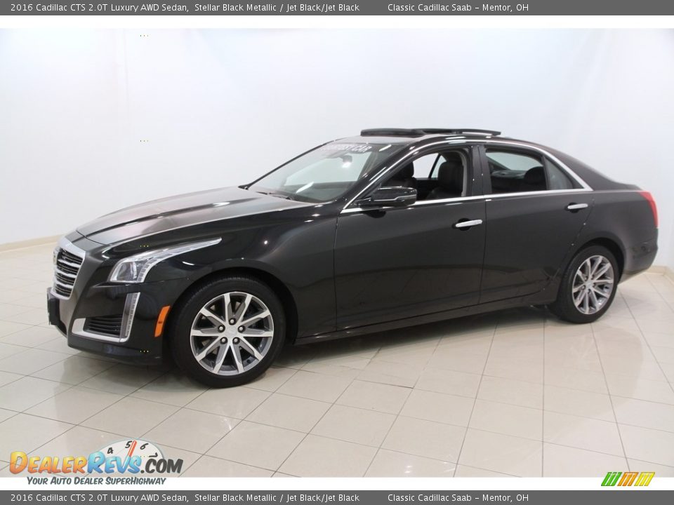 2016 Cadillac CTS 2.0T Luxury AWD Sedan Stellar Black Metallic / Jet Black/Jet Black Photo #3
