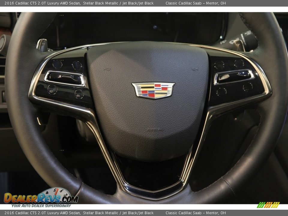2016 Cadillac CTS 2.0T Luxury AWD Sedan Stellar Black Metallic / Jet Black/Jet Black Photo #6