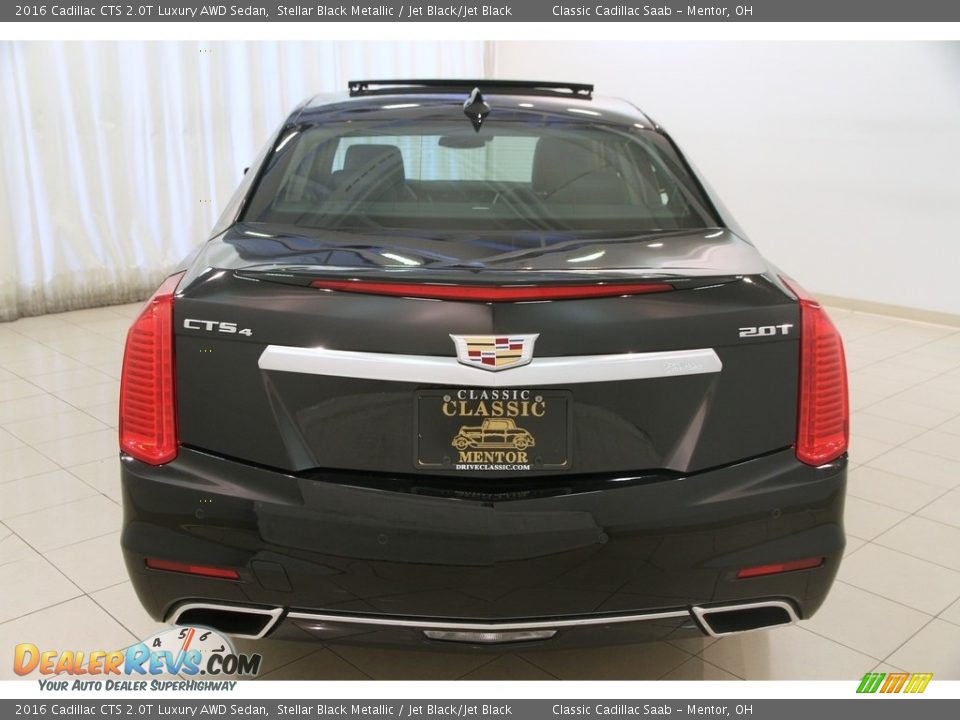 2016 Cadillac CTS 2.0T Luxury AWD Sedan Stellar Black Metallic / Jet Black/Jet Black Photo #16