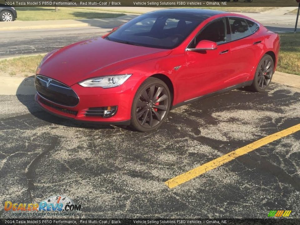 Red Multi-Coat 2014 Tesla Model S P85D Performance Photo #3