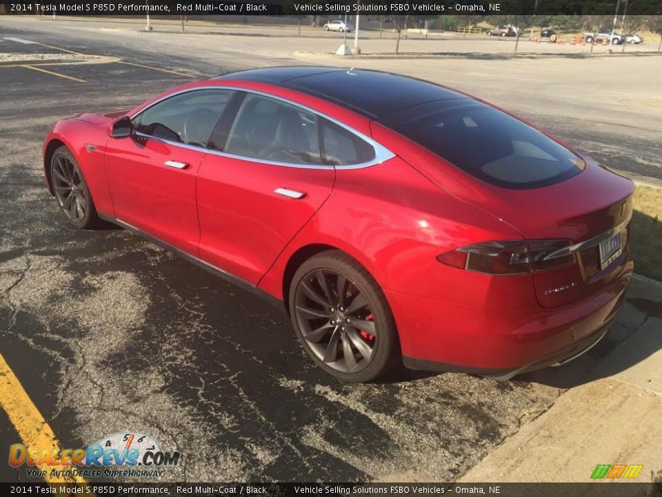 Red Multi-Coat 2014 Tesla Model S P85D Performance Photo #4