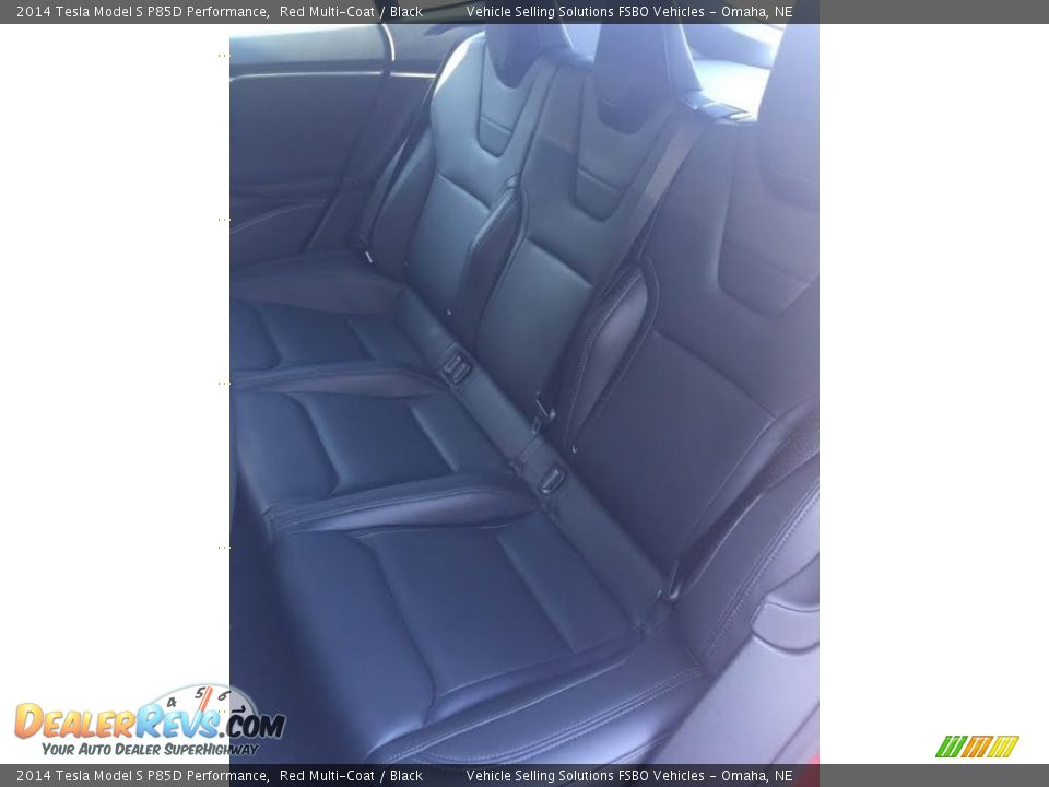 Rear Seat of 2014 Tesla Model S P85D Performance Photo #12