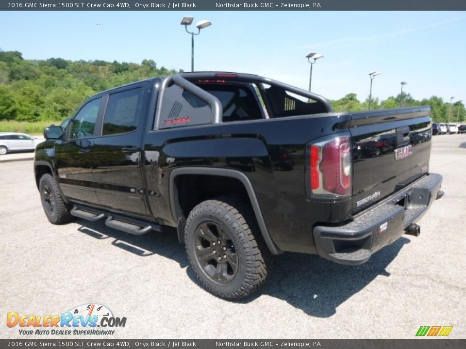 2016 GMC Sierra 1500 SLT Crew Cab 4WD Onyx Black / Jet Black Photo #3