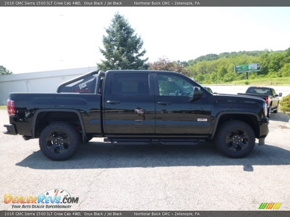 2016 GMC Sierra 1500 SLT Crew Cab 4WD Onyx Black / Jet Black Photo #6
