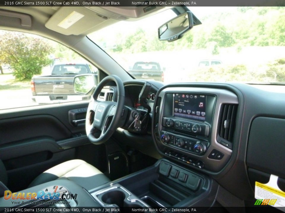 2016 GMC Sierra 1500 SLT Crew Cab 4WD Onyx Black / Jet Black Photo #9