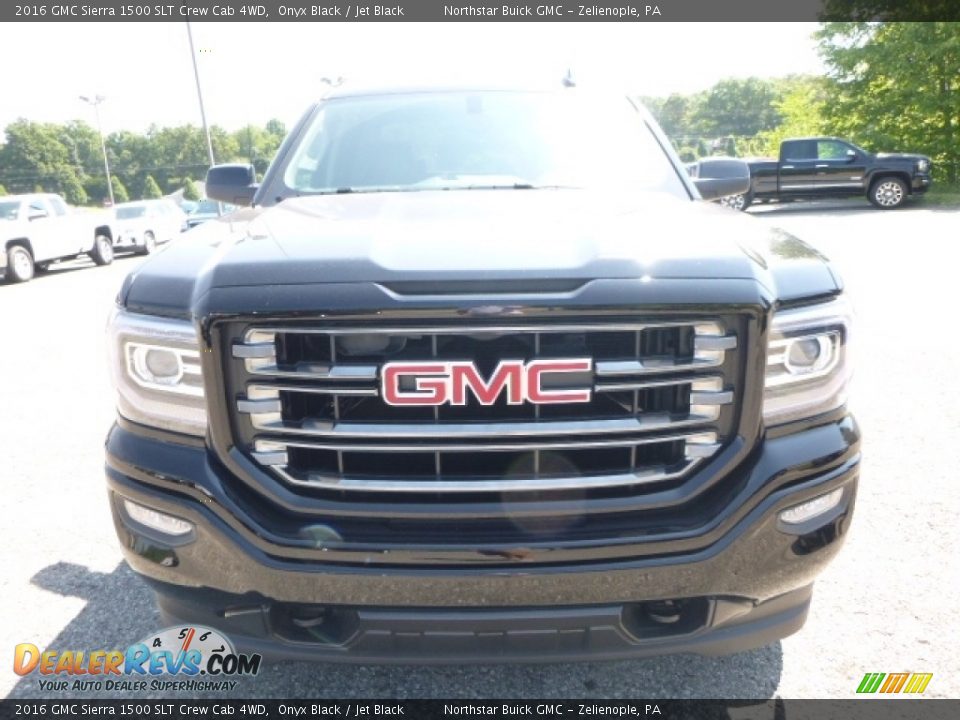 2016 GMC Sierra 1500 SLT Crew Cab 4WD Onyx Black / Jet Black Photo #10