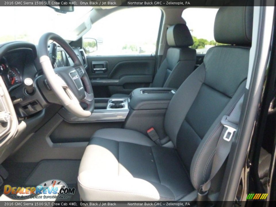 2016 GMC Sierra 1500 SLT Crew Cab 4WD Onyx Black / Jet Black Photo #11