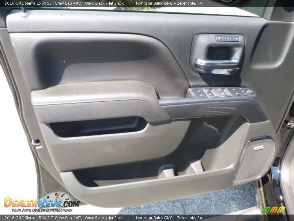 2016 GMC Sierra 1500 SLT Crew Cab 4WD Onyx Black / Jet Black Photo #12